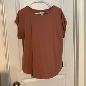 X - Pink T-shirt blouse with cuffed sleeves from AVA & VIV